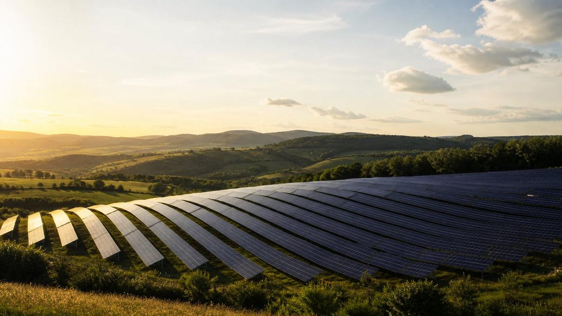 Solar farm visual header.